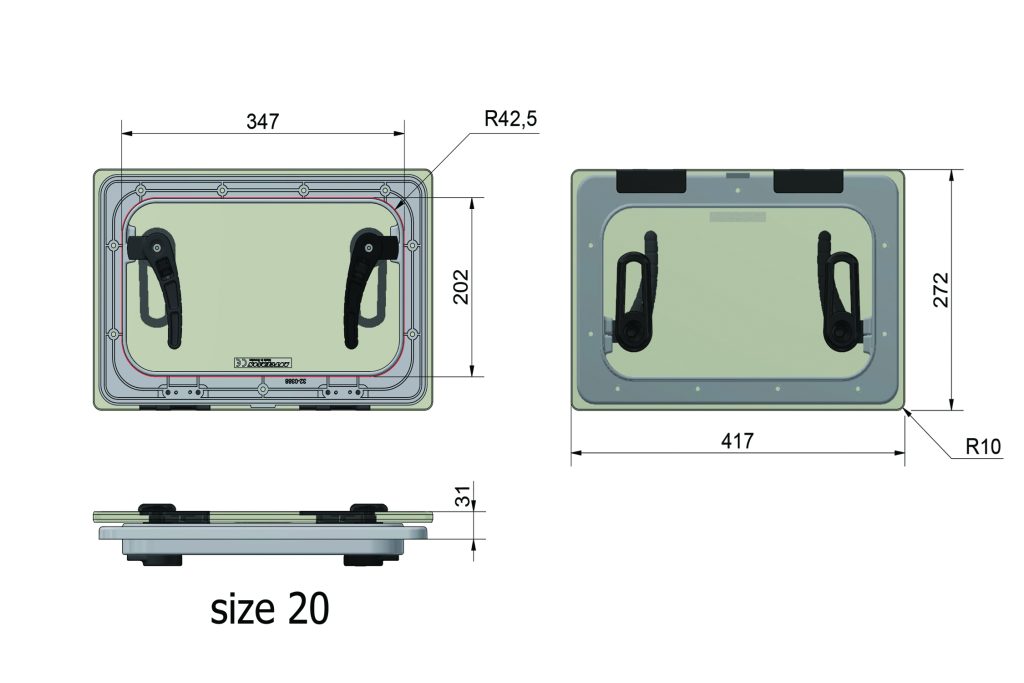 MFH Size 20 dimensions